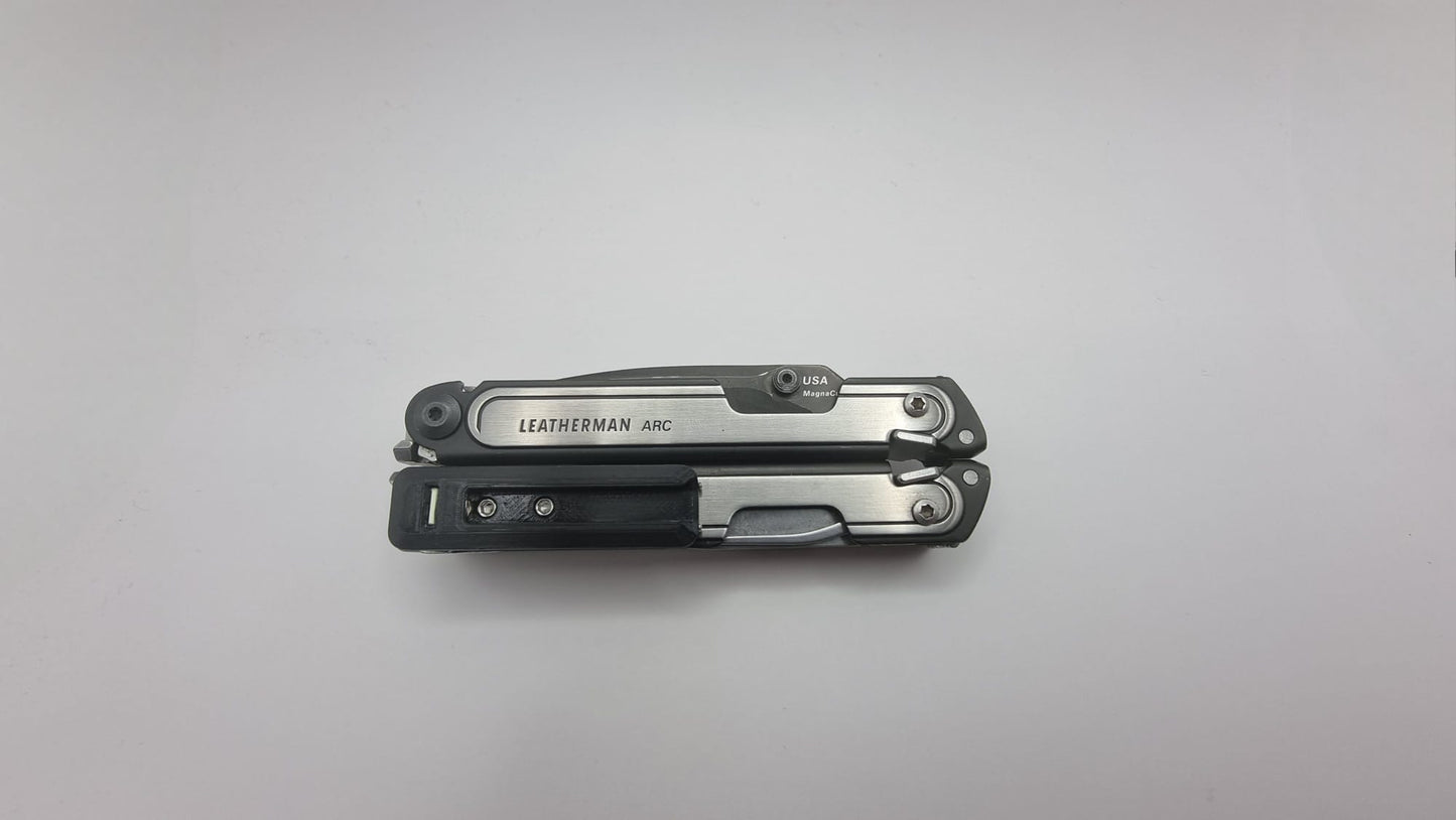 Leatherman Arc - Bit Holder with Tweezers and Toothpic V2.0 - Tritium Insert - Cover The Pocket Clip Holes