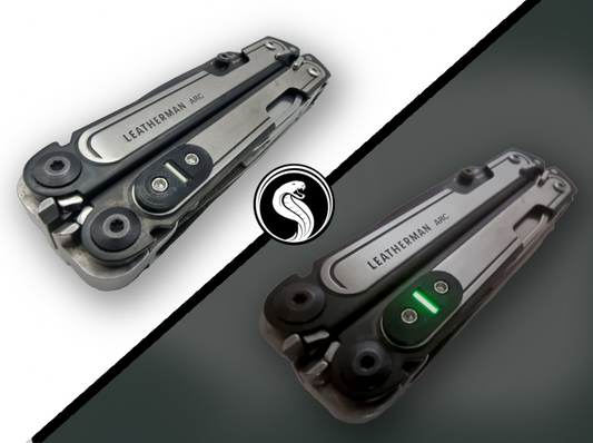 Leatherman Arc Hole Plate  - Tritium Insert - Cover The Pocket Clip Holes