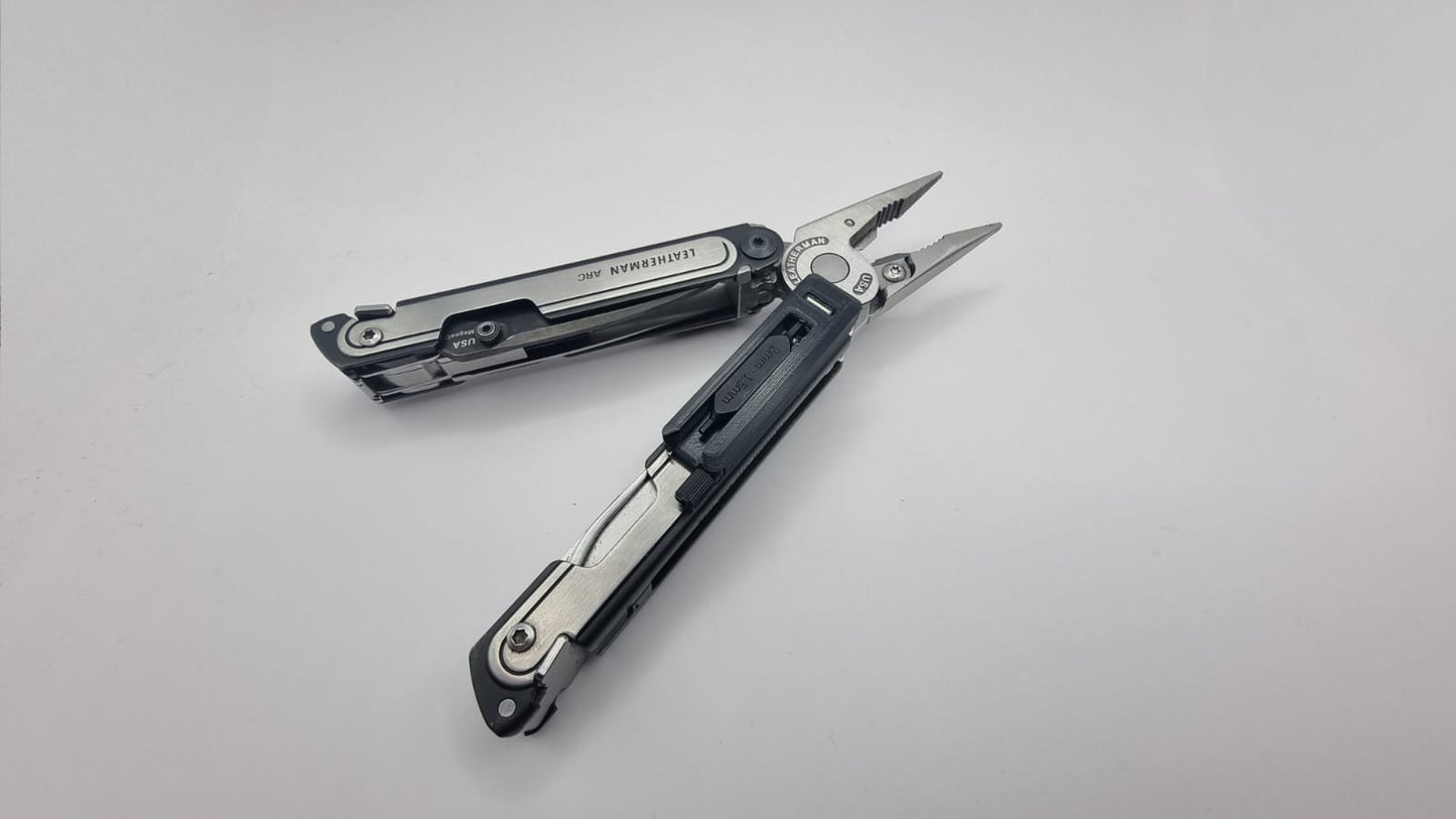 Bit Holder with Pen, Tweezers and Needle for Leatherman Arc,  FREE P2, P4 "Tritium design" - Everyone needs a Pen!